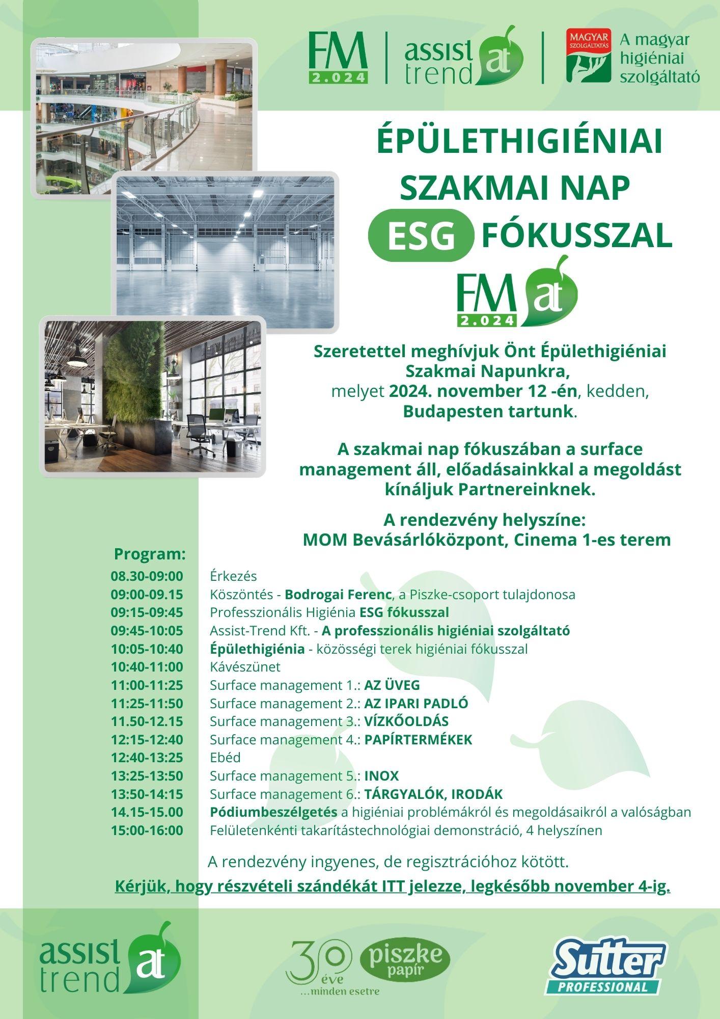 FM2.024 Épülethigiéniai szakmai nap