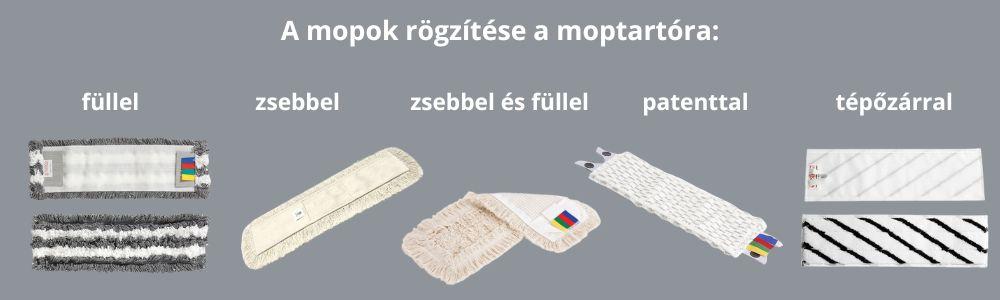 Mopfejek rögzítlése