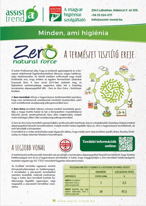 Sutter Zero magyar nyelvű katalógus