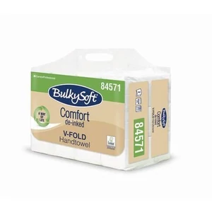 BulkySoft easyBag comfort V hajtogatott kéztörlő 2rtg 24x21cm 250lap deinked 12cs/gyűjtő
