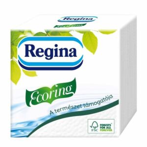 Regina Ecoring szalvéta fehér 1 rétegű 28x29cm 30x60db/gyűjtő