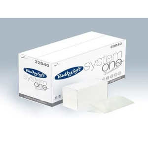 BulkySoft system one excellence V hajtogatott szalvéta fehér 2 rétegű 21,5x16cm 20x200db/gyűjtő
