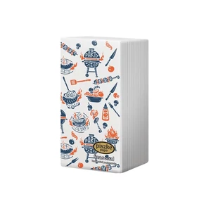 Seasonal Grill textilhatású szalvéta 2rtg 38x28cm 1/8 40x25db/gyűjt