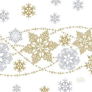 Duni szalvéta Snow Glitter White 3rtg 24x24cm 12x20db/gyűjtő Duni szalvéta Snow Glitter White 3rtg 24x24cm 12x20db/gyűjtő
