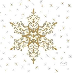 Duni szalvéta Snowstars White 3rtg 24x24cm 12x20db/gyűjtő