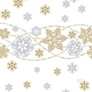 Duni szalvéta Snow Glitter white 3rtg 33x33cm 12x20db/gyűjtő Duni szalvéta Snow Glitter white 3rtg 33x33cm 12x20db/gyűjtő