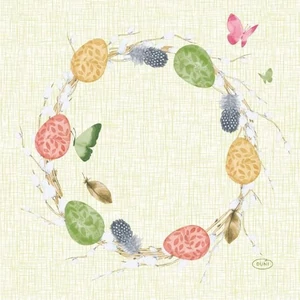 Duni szalvéta Joyful Spring 3rtg 33x33cm 12x20db/gyűjtő