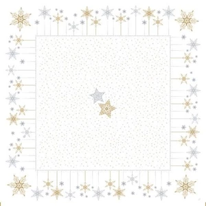 Dunicel asztalközép Snowstars White 84x84cm 10db/gyűjtő