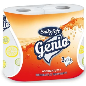 BulkySoft Genio papírtörlő 3rtg M23,5 D15 75lap cell 12x2tek/gyűjtő