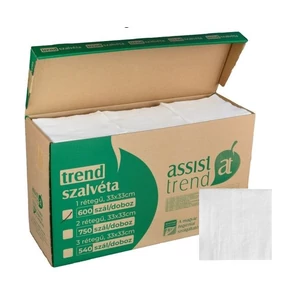 Trend szalvéta fehér 1 rétegű 33x33cm 600db/gyűjtő