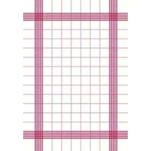 Duni Towel napkin konyharuha fehér-piros 38x54cm 1x250db/gyűjtő