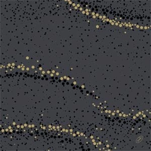 Dunisoft szalvéta Golden Stardust Black 40x40cm 6x60db/gyűjtő