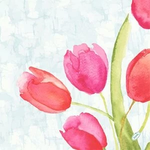 Bio-Dunisoft szalvéta Painted Tulips 40x40cm 6x60db/gyűjtő