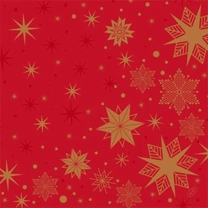Bio-Dunisoft szalvéta Stargazing Red 40x40cm 6x60db/gyűjtő