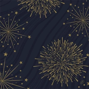 Bio-Dunisoft szalvéta Sparkly Black 40x40cm 6x60db/gyűjtő