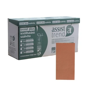 Trend Plus textilhatású szalvéta terrakotta 2rtg 38x28cm 1/8 FSC 900db/gyűjtő