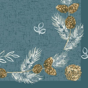 Duni szalvéta Pine cones 3 rétegű 33x33cm 4x250db/gyűjtő