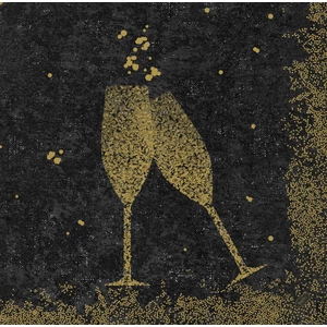 Duni szalvéta Celebrate Black 3rtg 33x33cm 4x250db/gyűjtő