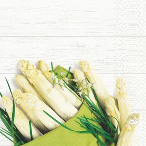 Duni szalvéta White Asparagus 3rtg 33x33cm 10x50db/gyűjtő