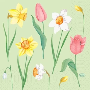 Duni szalvéta Spring Melody 3rtg 33x33cm 4x250db/gyűjtő