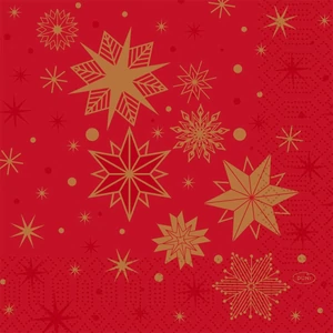 Duni szalvéta Stargazing Red 3rtg 33x33cm 4x250db/gyűjtő
