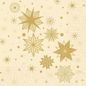 Duni szalvéta Stargazing Cream 3rtg 33x33cm 4x250db/gyűjtő