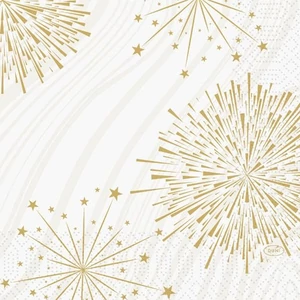 Duni szalvéta Sparkly White 3rtg 33x33cm 10x50db/gyűjtő