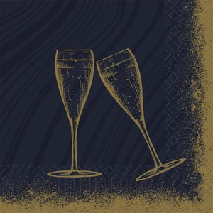 Duni szalvéta Sparkly Cheers 3rtg 33x33cm 10x50db/gyűjtő