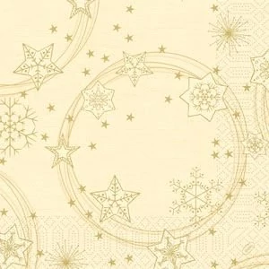 Duni szalvéta Star Shine Cream 3rtg 40x40cm 4x250db/gyűjtő Duni szalvéta Star Shine Cream 3rtg 40x40cm 4x250db/gyűjtő