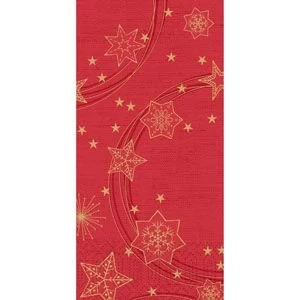 Duni szalvéta Star Shine Red 3rtg 40x40cm 1/8 4x250db/gyűjtő