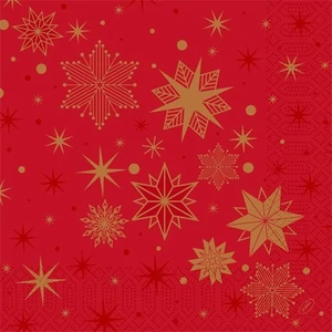 Duni szalvéta Stargazing Red 3rtg 40x40cm 4x250db/gyűjtő