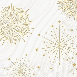 Duni szalvéta Sparkly White 3rtg 40x40cm 4x250db/gyűjtő