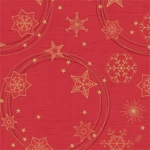 Duni classic szalvéta Star Shine Red 4rtg 40x40cm 6x50db/gyűjtő