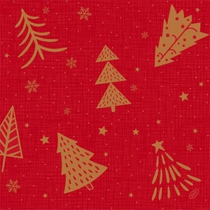 Duni classic szalvéta Shimmer Trees 4rtg 40x40cm 6x50db/gyűjtő