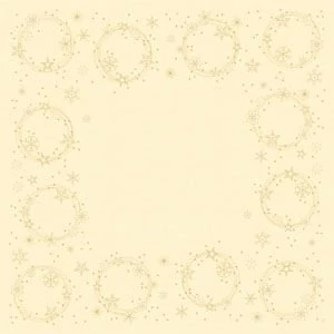 Dunisilk asztalközép Star Shine Cream 84x84cm 5x20db/gyűjtő