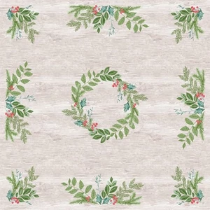 Dunisilk asztalközép Winter Greenery 84x84cm 5x20db/gyűjtő