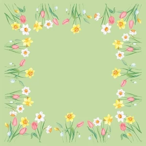 Dunisilk asztalközép Spring Melody 84x84cm 5x20db/gyűjtő