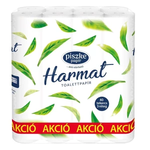 Harmat 40 kistekercses toalettpapír 3 rétegű M9,5 D10,8 13,80m 120lap cell 40tek/csomag Harmat 40 kistekercses toalettpapír 3 rétegű M9,5 D10,8 13,80m 120lap cell 40tek/csomag