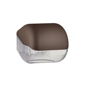 Trend kombinált kistekercses és hajtogatott eü. papír adagoló, ABS, soft touch, barna