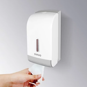 AT kombinált kistekercses és hajt. toalettpapír adagoló ABS fehér