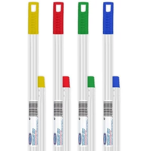 Fém nyél olasz menettel 120cm fehér műanyag bevonattal