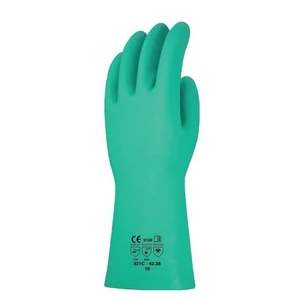 Kesztyű nitril könyékig érő zöld 10