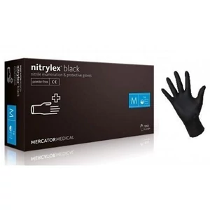 Nitrylex Black púdermentes nitril vizsgálókesztyű, fekete L-es 10x100db/karton