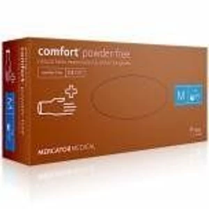 Comfort púdermentes latex vizsgálókesztyű M méret 10x100db/karton