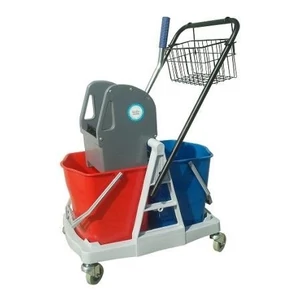 ECOFIX 34L takarítókocsi, kétvödrös felmosókocsi préssel