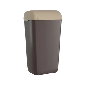 Trend Sand skin szemetes falra szerelhető rejtett fedéllel 23L újrahasznosított műanyag homok/barna Trend Sand skin szemetes falra szerelhető rejtett fedéllel 23L újrahasznosított műanyag homok/barna
