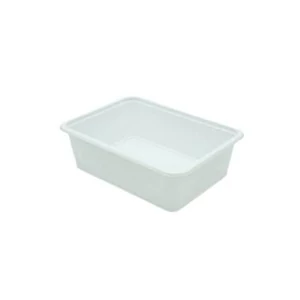 Műanyag szögletes tálka fehér PP 750ml 8x50db/gyűjtő