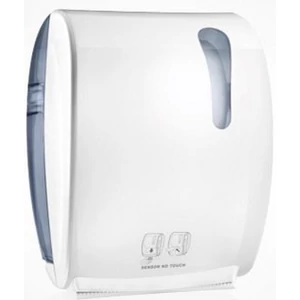 Elektromos tekercses kéztörlő adagoló, soft touch, fehér/átlátszó