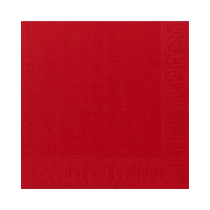 Duni szalvéta piros 3  rétegű 33x33cm 4x250db/gyűjtő