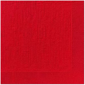 Duni szalvéta piros 4 rétegű 40x40cm 6x50db/gyűjtő